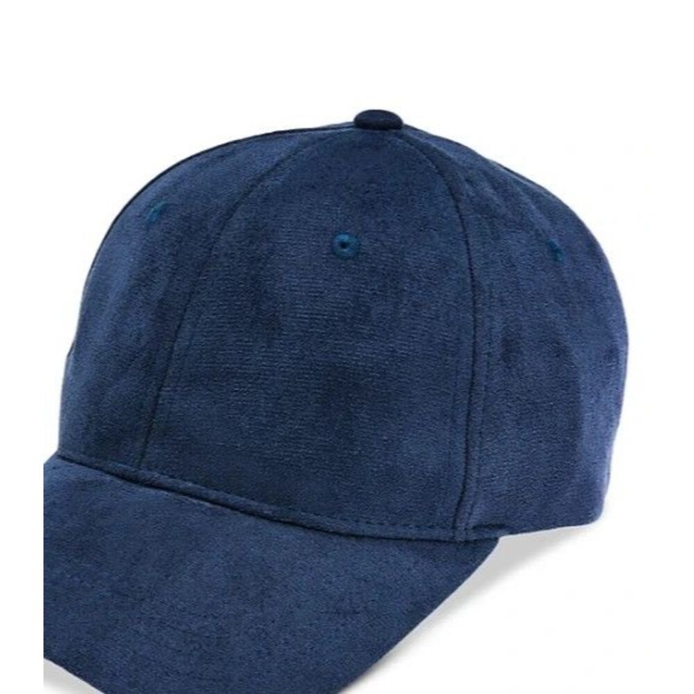 AQUA Women's Faux Suede Baseball Cap Navy Blue One Size - Picture 2 of 11